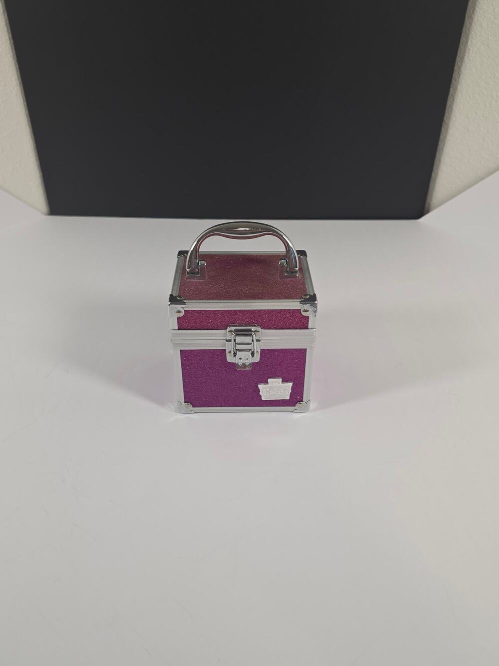 Caboodles Mini Pink Glitter Train Case Makeup Jewelry Organizer 5871-18 2012